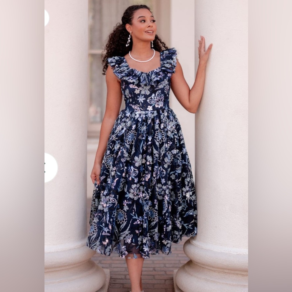 Floral Navy Dress